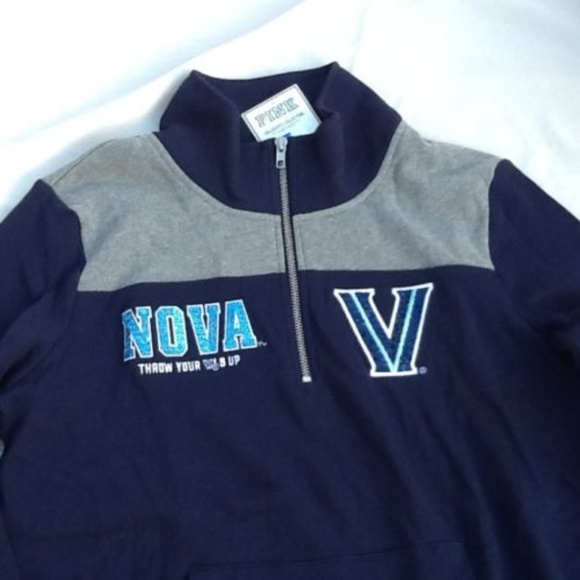 VS Villanova Wildcats 1/4 zip crew top sequin - Picture 4 of 6